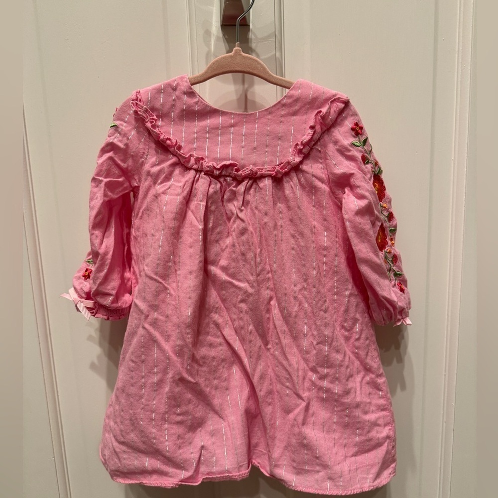Good lad 2T Pink Floral Long Sleeve Girls Bobo Flowy Blouse